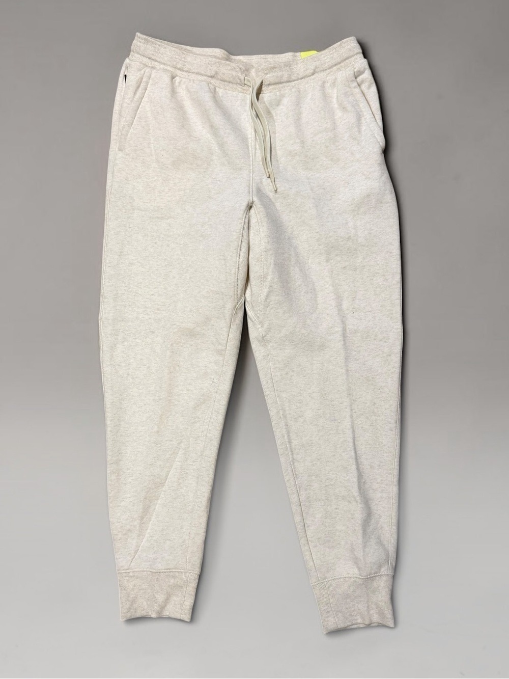 NWT All in Motion Women's Cotton Fleece Joggers Oatmeal - Drawstring Cuffs - M